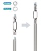 Brushed Nickel M12 Threaded Extension Rod for Pendant Light, Island