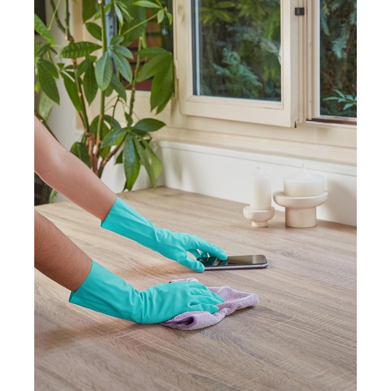 Spontex Second Skin, latexfreie Haushaltshandschuhe aus Nitril-Mix, mit Touchscreen-Technologie, Größe