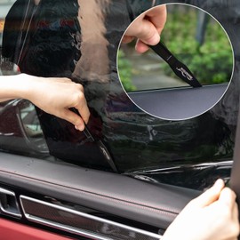 NEWISHTOOL Window Tint Tool, 5 PCS Black Corner Squeegee with Long Handle and Flat Lip for Window Tinting Film Installation