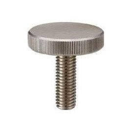 TRUSCO(トラスコ) ローレットノブ 平型 オネジ・スチール製 外径20×ネジM5 TKKBF-M5X16