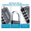 BSOON Candado De Combinación De 3 Piezas Con Seguridad De