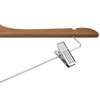 Sunbeam Wood Hanger With Metal Clips, Oak (Pack of 3)
