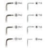 Mulaibdin 6 Pcs Offset Screwdriver Set PH0/PH1/PH2/T20/T25 Head Screwdriver Set