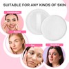 10Pcs 100% Cotton Round Makeup Powder Puff, White Round Velour