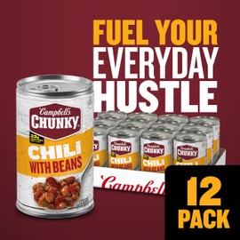 Campbell's Chunky Chili with Beans, 19 Ounce Can (Pack of 12)