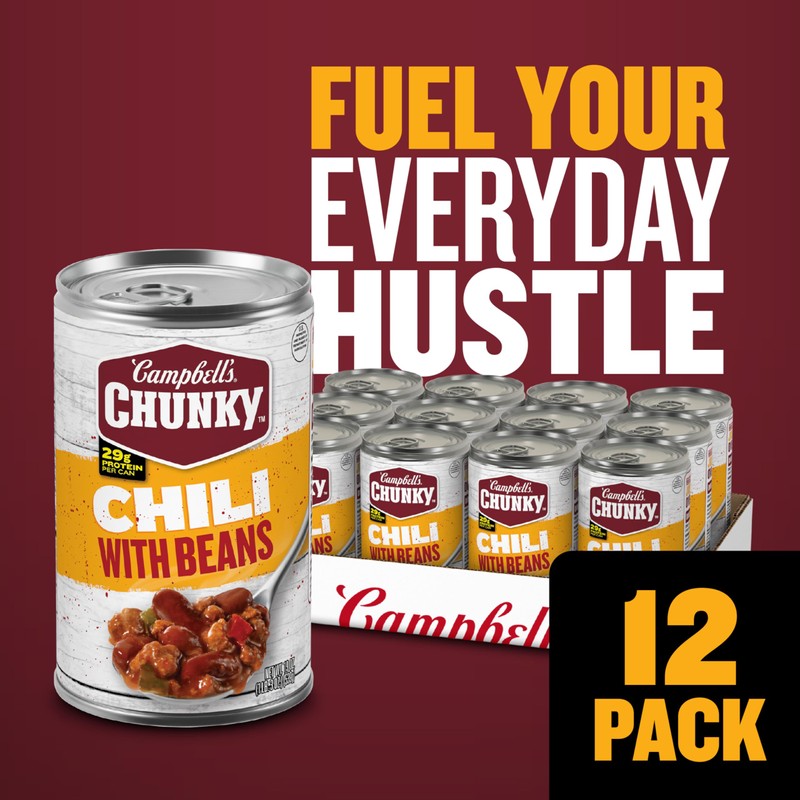 Campbell's Chunky Chili with Beans, 19 Ounce Can (Pack of