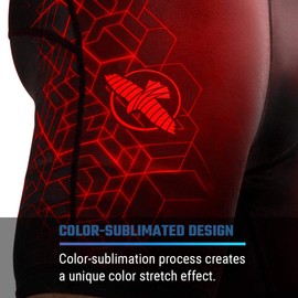 Hayabusa Geo Vale Tudo Shorts Men - Red, Medium