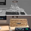 2 Pack Cable Management Box with Lid, Handwoven Water Hyacinth