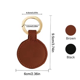 PACIOCEAN 2pcs Magnetic Hat Clips for Travel,PU Hat Clip Holder Outdoor for Sun Hat,Bag Wide Brim Hat Clip,Hands Free Bag Accessory,Will Not Leave Marks (Black,Brown)