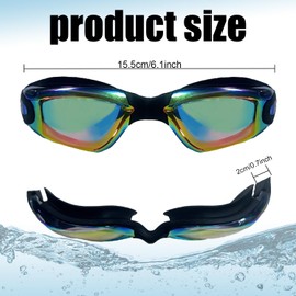 ALLY-MAGIC Swimming Goggles, Anti Fog Swim Goggles with Nose Clip & Earplugs Clear No Leaking Fit Swimming Goggle for Adult Men Women Y11DDFYJ