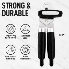 Abrelatas Destapador Universal De Acero Inoxidable Manual