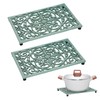 Sumnacon 9.6 x 6.3 Inch Cast Iron Trivet, 2 Pack