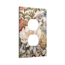 Decorative Art Light Switch Covers Gorgeous Flowers 1 Gang Single Duplex Outlet Wall Plate Switchplate Electrical Faceplate