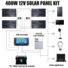 LINEBA 400W Solar Panel Kit 30A Controller 12V Battery Charger