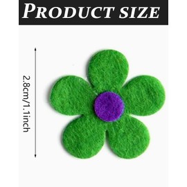 TPZORJX Pack of 100 Felt Flowers - Colourful Felt Flowers, Fabric Flowers Decorative Flowers for Children, Ideal for Crafts and Art, Flowers Felt Decoration for DIY Crafts (Random Colour)