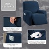 ULTICOR 4-Piece, 1 Seat Recliner Cover, Jacquared Stretch Reclining Chair