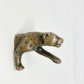 Safari Antique Brass Animal Iron Metal Drawer Knobs (Knob, Leopard)