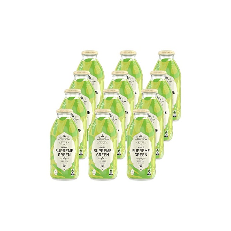 Harney & Sons Organic Supreme Green Unsweetened Iced Tea, Glass