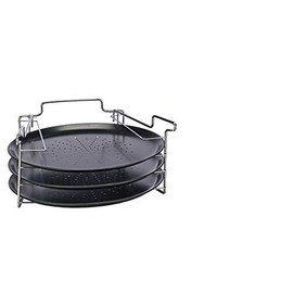 amara-global 4-Piece Pizza Baking Set Pizza Baking Tray Oven Stand Pizza Tray Holder