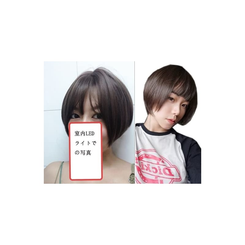 Full Wig Short Bangs 3D Gradient Hair Arrangement Neckline Volume