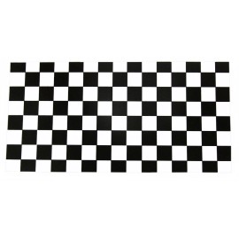 Black White Checkered Race Advertising Vinyl Decal Bumper Sticker 3.75"x7.5"