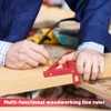 3D Multi-Angle Measuring Square Ruler, Aluminium Alloy 45°/90° Miter Triangle