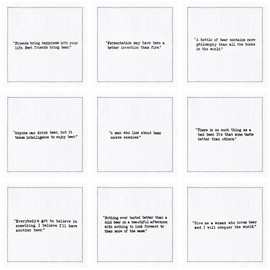 Five Star Napkins Beer Quotes, White Cotton Cocktail Napkins, Beverage Napkins, Bar Napkins, Cloth Napkins, Party Napkins, Events, Holidays, Weddings, Birthdays, Disposable, 4.5" x 4.5"- (50x)