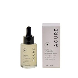 ACURE Brightening Vitamin C & Ferulic Acid Serum | Oil Free | 100% Vegan | For Brighter Appearance | Shine Bright With Pineapple Extract & Matcha Tea | All Skin Types | 1 Fl Oz (packaging may vary)