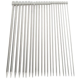 Agujas de tejer de una sola punta, kit de 11 pares de agujas de tejer de una sola punta de varios tamaños, kit de agujas de tejer de una sola punta de 14 pulgadas de largo para manualidades de bricolaje