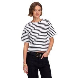 Madewell Women's Structured Boxy Tee Stripe, White