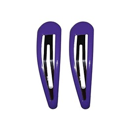 7cm Large Purple Bendies Sleepies Snap Clips Hair Clips Slides School Colour for Women Girls by Glitz4Girlz