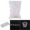 100Pcs Ink Cap for Tattoo,Mixed Ink Cups,Plastic Microblading Pigment Accessories,Makeup