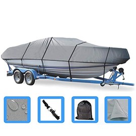 Boat Cover for PRINCECRAFT Platinum SE 186 W/TROLLING Motor 2010-2012 Heavy-Duty