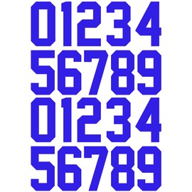 QIUKUI 2set 8 Inch Vinyl Iron on Numbers Heat Transfer Numbers for Jerseys Clothing T-Shirt Bag (Blue Color)……