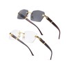 Pro Acme Rimless Rectangle Sunglasses for Men Women Square Shade