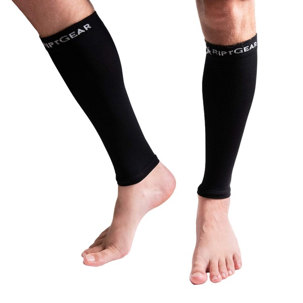 RiptGear Calf Compression Sleeves for Women and Men – Graduated Compression – Leg and Calf Support – Footless Compression Socks Tights Leggings - Medium