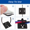 50 Set Cable Zip Tie Self Adhesive Mounts Kit with