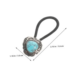 Gatuida 6pcs Heart Design Metal Hair Ties Elastic Ponytail Holders for Women Durable Boho Hair Accessories for Casual Formal Occasions Unique Charm Style