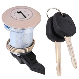 BOMLING Fuel Door Lock Cylinder with 2 Key Compatible with 1995-2004 Toyota Tacoma 2000-2003 Tundra Replace 69058-35140, 69058-29016, Fuel Filler Lid Lock Cylinder