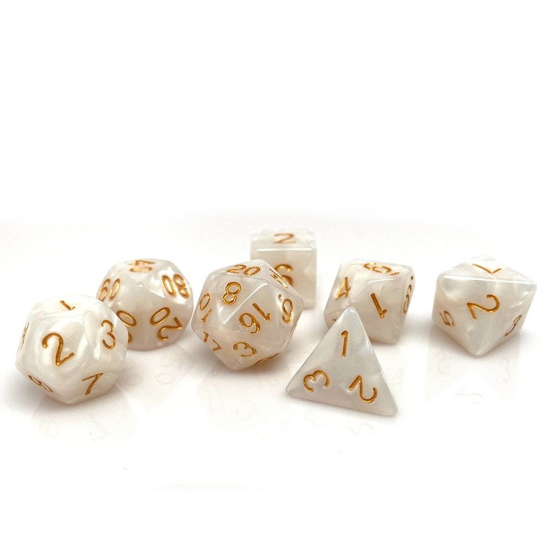 Marble Swirl Polyhedral Dice Set - 7 Piece Dice Set