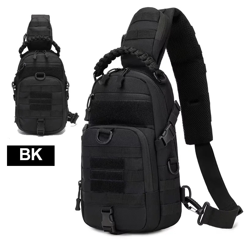 Men's Tactical MOLLE Chest Bag – Adjustable Water-Resistant Nylon Sling