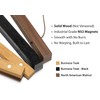 HONKKI Magnetic Poster Frame Hanger, Natural Teak, Poster Hanger for
