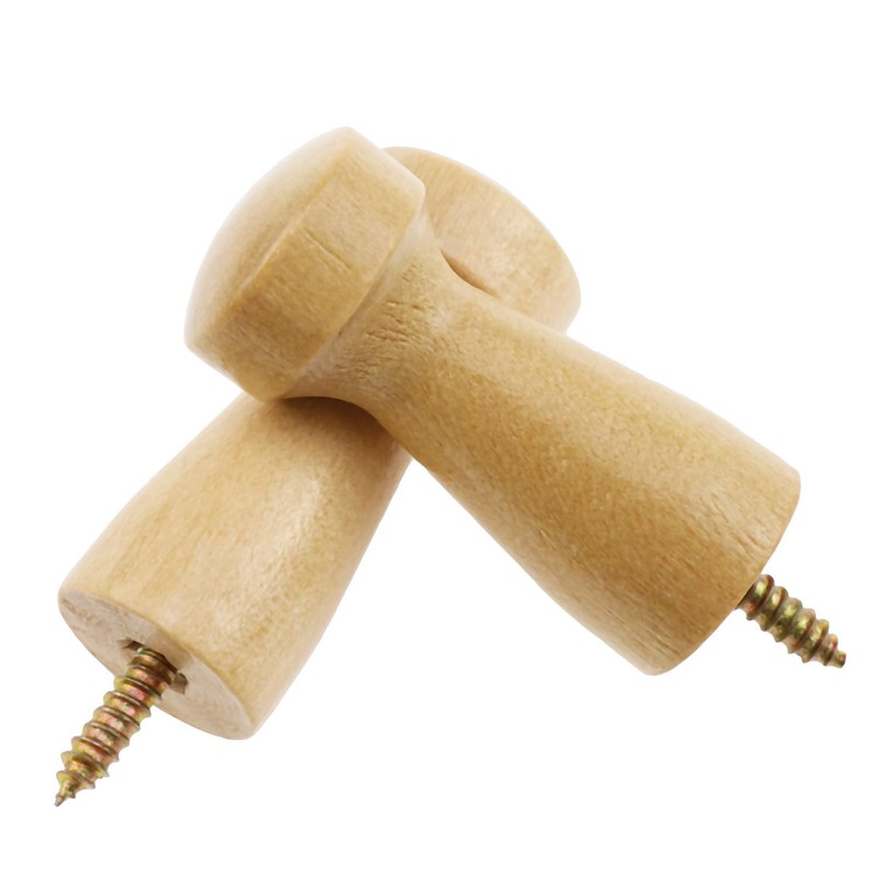 Wantane Screw-On Solid Wood Hook Wooden Coat Hook Coat and