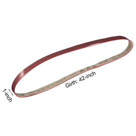 sourcing map 1-inch X 42-inch(25mm X 1065mm) Sanding Belt 60 Grit Aluminum Oxide 12pcs