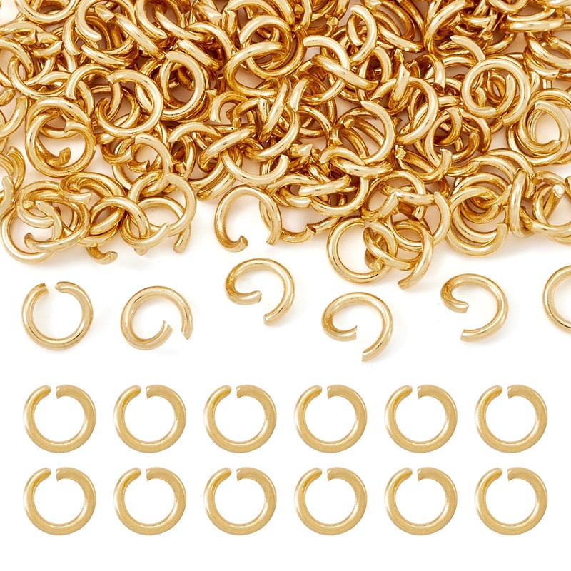 Craftdady 200 anillos abiertos de acero inoxidable de 6 mm