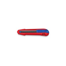 Knipex KNIPEX CutiX? Universalmesser, mit Stabilisierungsschiene, Klingenverriegelung, 18 mm Abbrechklinge, Cuttermesser, Teppichmesser, 90 10 165 BK