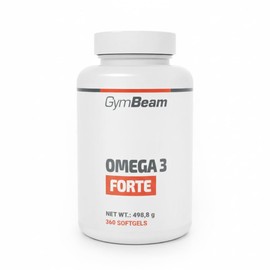 Omega 3 Capsules Forte - High Dose Fish Oil with 330mg EPA & 220mg DHA Per Capsule, with Vitamin E, Supports Heart Function, Brain & Vision, Dietary Supplement - GymBeam (360 Caps)