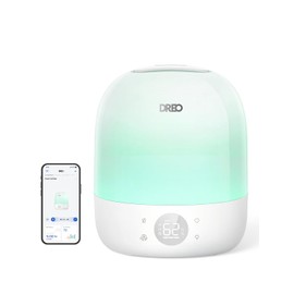 DREO Humidifiers for Bedroom - 30H Max Runtime & RGB Night Light & Sleep Trainer, Ultra Quiet 28dB Cool Mist Humidifier, Top Fill Smart Air Humidifier for Plants, Perfect for Baby & Nursery, HM409S