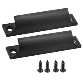 CHDZSW 2 Stück Balkontürgriff Außen, Fenstergriff Schwarz,Außenverwendung,Aluminiumlegierung, Balkontürgriff Außen Zum Kleben, Klebegriff Terrassentür, Balkongriff, Kunststoff Möbelgriff (Schwarz)