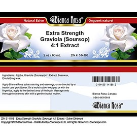 Bianca Rosa Extra Strength Graviola (Soursop) 4:1 Extract - Salve Ointment (2 oz, ZIN: 514188) - 2 Pack